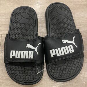 Kids Size 12C | Puma Cool Cat Slide Sandal Youth Slip-on Black Slides